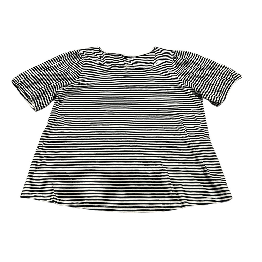 ST JOHN’S BAY blue and white striped T-shirt